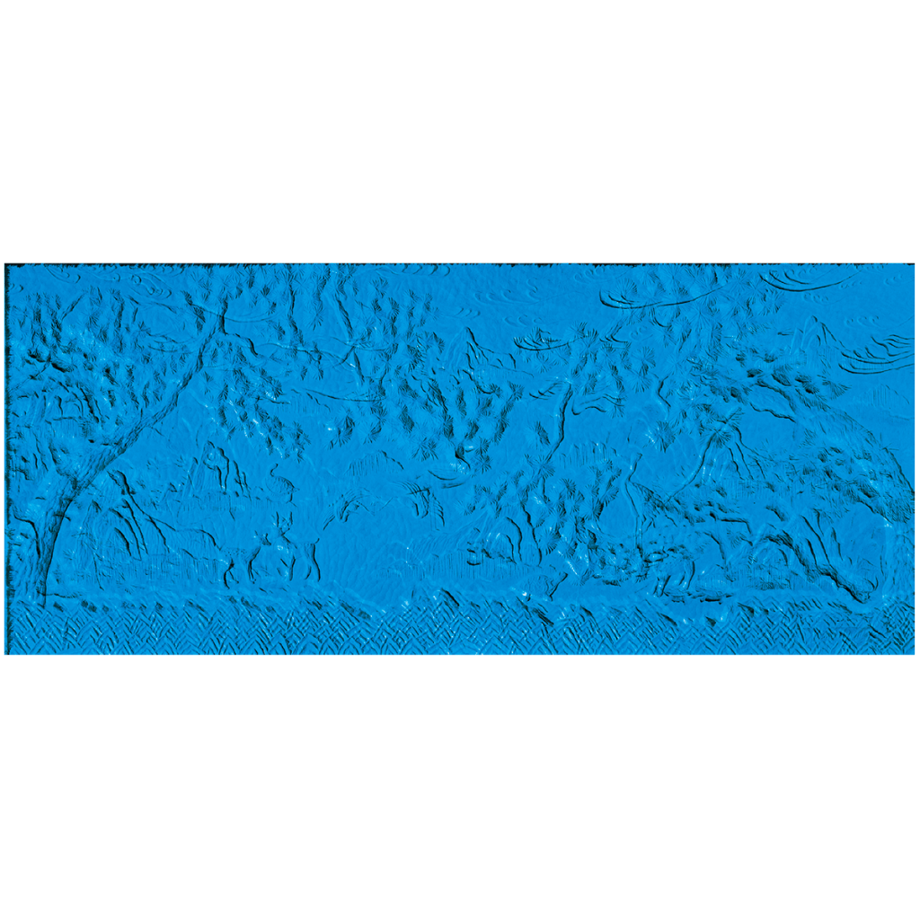 뉴 십장생 The New Ten Traditional Symbols of Longevity / 120×50cm / Korean Handmade Paper Hanji Relief /
Wood Plate, Carving / 2015