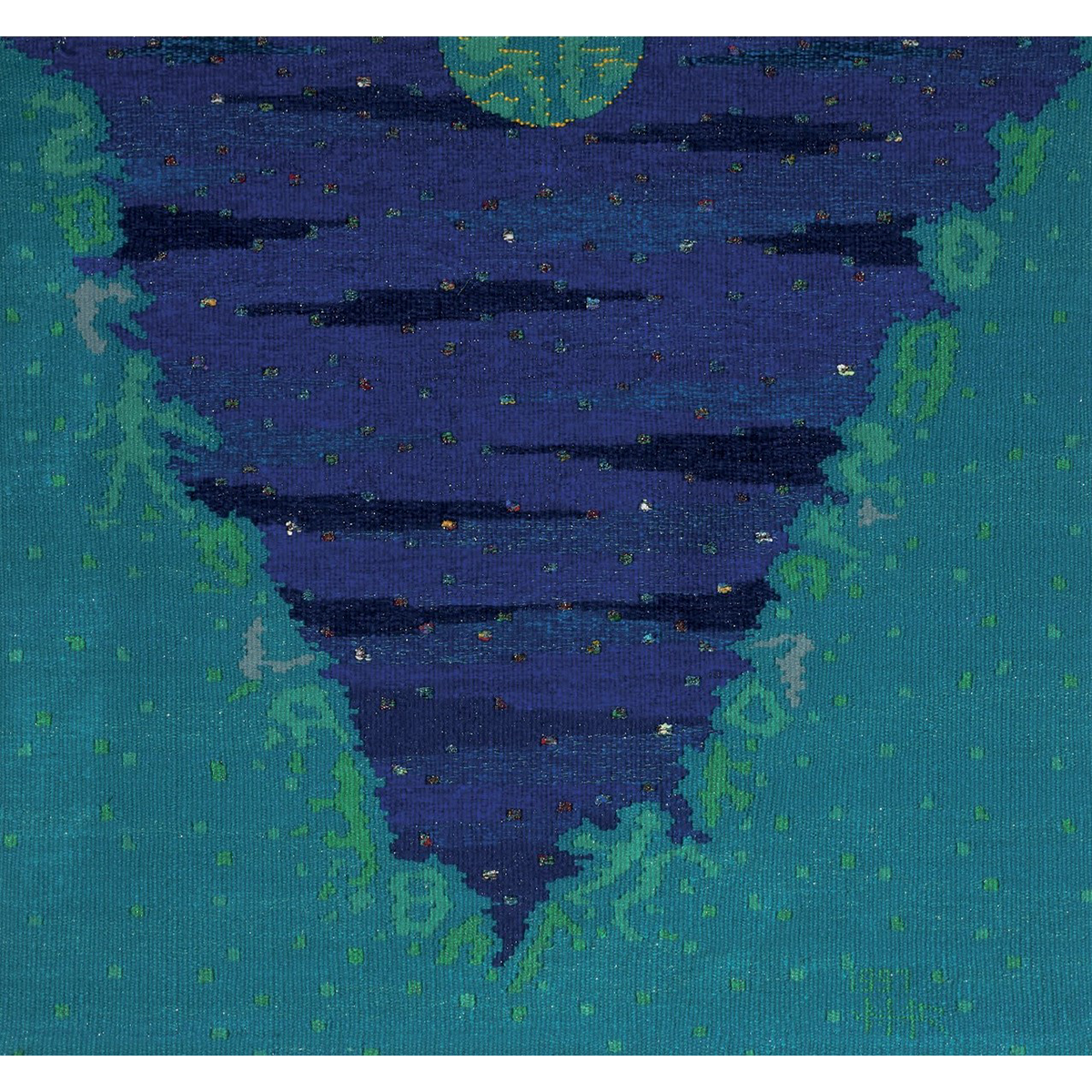 대비-역사의 궤적 Contrast-Historical Trace / 90×90cm / Tapestry / Wool & Acryl Yarn / 1999