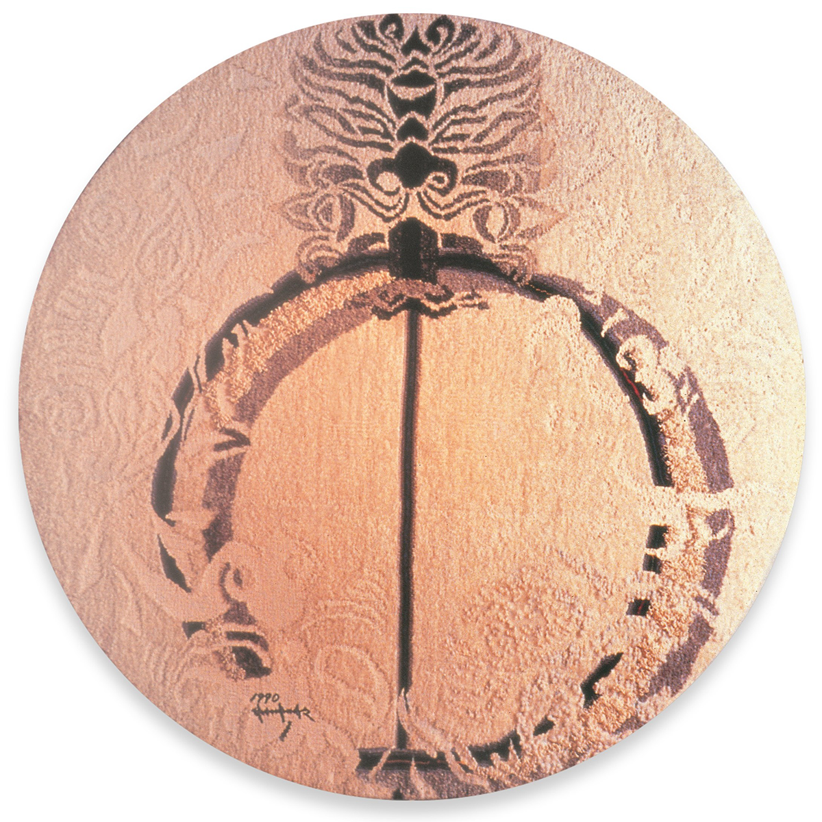 대비-역사의 궤적 Contrast-Historical Trace / Ø150cm / Tapestry / Wool & Acryl Yarn / 1990