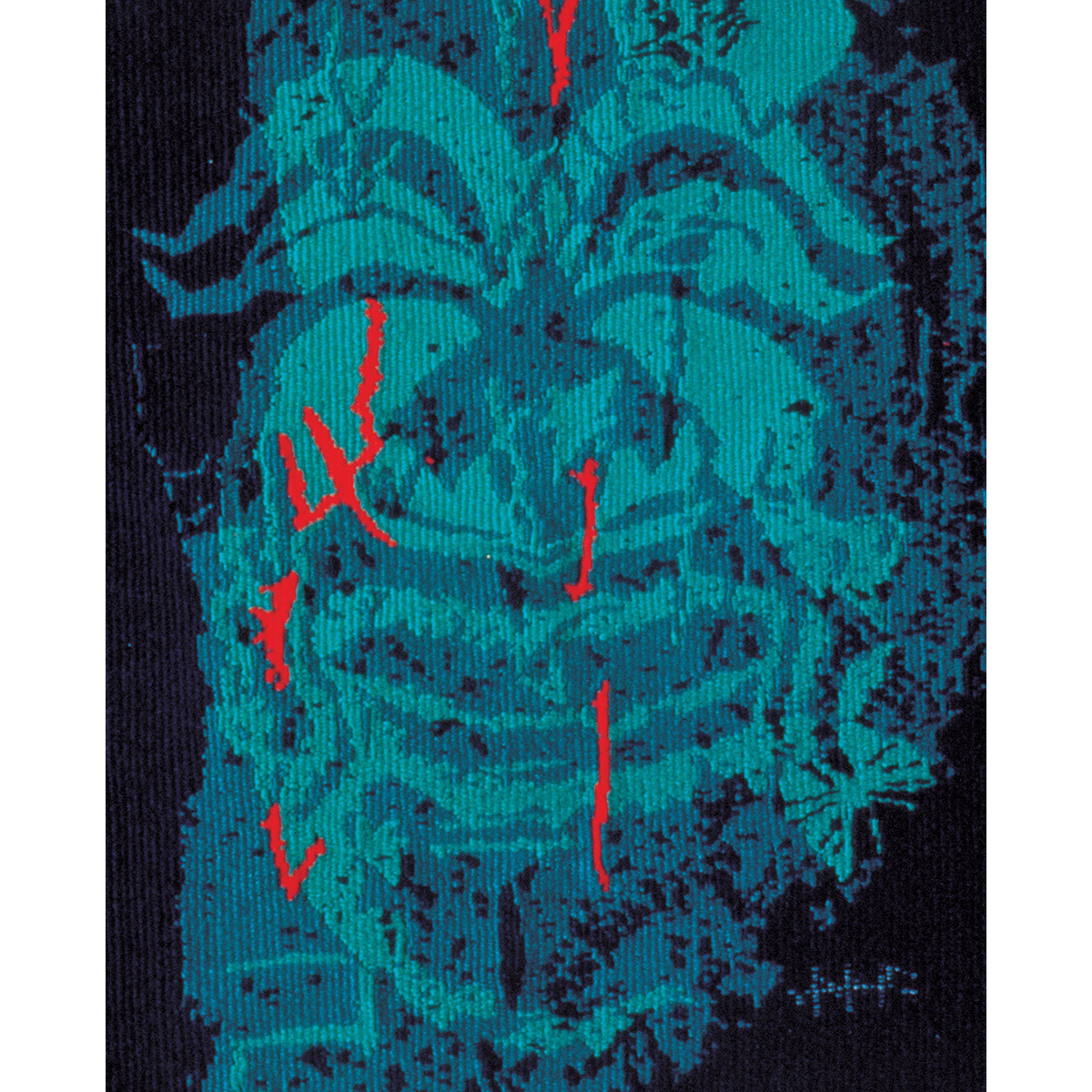 대비-역사의 궤적 Contrast-Historical Trace / 45×53cm / Tapestry / Wool & Acryl Yarn / 1994