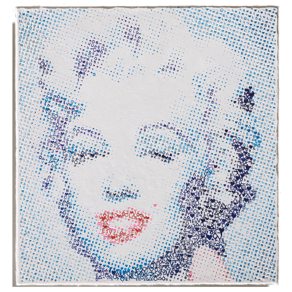 뉴 마리린 먼로 New Marilyn Monroe (Summer) / 53×45cm Korean Handmade Paper Hanji Relief / Mixed Media / 2001