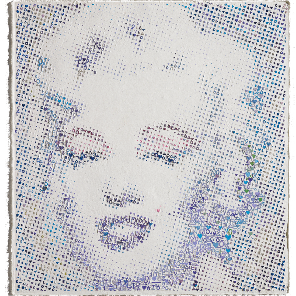뉴 마리린 먼로 New Marilyn Monroe (Winter) / 53×45cm / Korean Handmade Paper Hanji Relief / Mixed Media / 2001