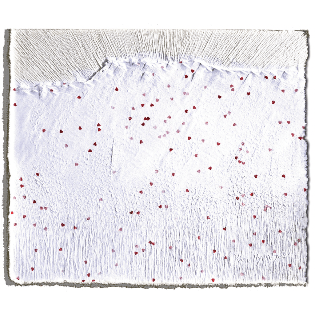 여명-사랑 Dawn-Love / 53×45cm / Korean Handmade Paper Hanji Relief / Plaster Plate, Carving / 2013